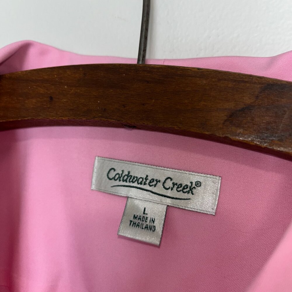 Coldwater Creek Pink Button Dress Shirt Size L - Picture 2 of 8